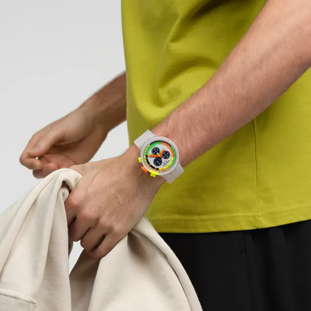 【SWATCH】NEON JELLY 大錶面手錶/男錶/女錶/瑞士製造 SB02K100(47mm)