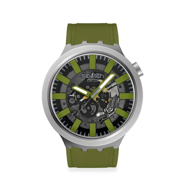 SWATCH】MINT TRIM 大錶面金屬手錶/男錶/女錶/瑞士製造SB07S111(47mm