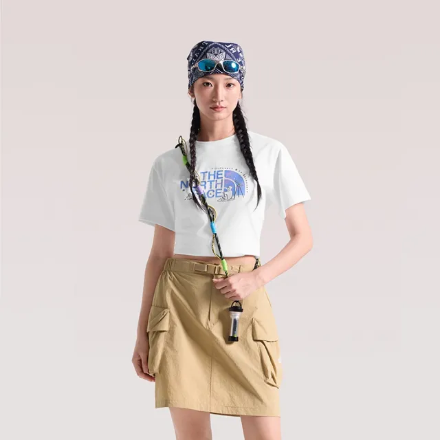【The North Face】北臉 短袖上衣 女 W HEAVYWEIGHT CITY TRAVERSE RELAXED SS TEE GRAPHIC 白 NF0A8GW8FN4