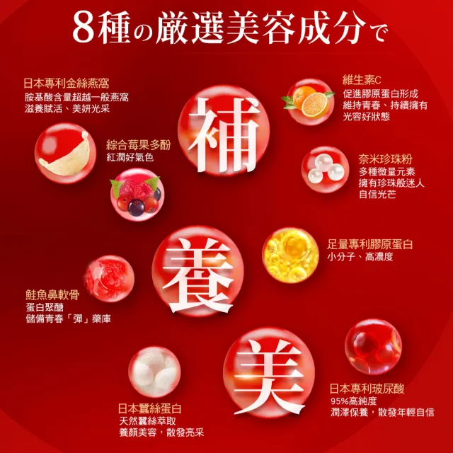 【funcare 船井生醫】高含量燕窩膠原極萃飲禮盒組(共14包/金絲燕窩/膠原蛋白/珍珠粉添加)