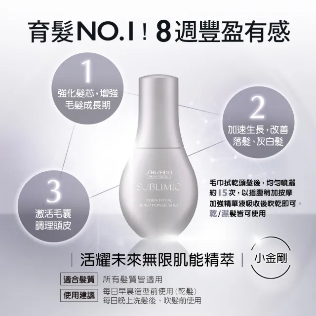 【資生堂專業美髮】活耀未來無限肌能精粹120ml(小金剛/激活毛囊/頭皮精華/頭皮水)