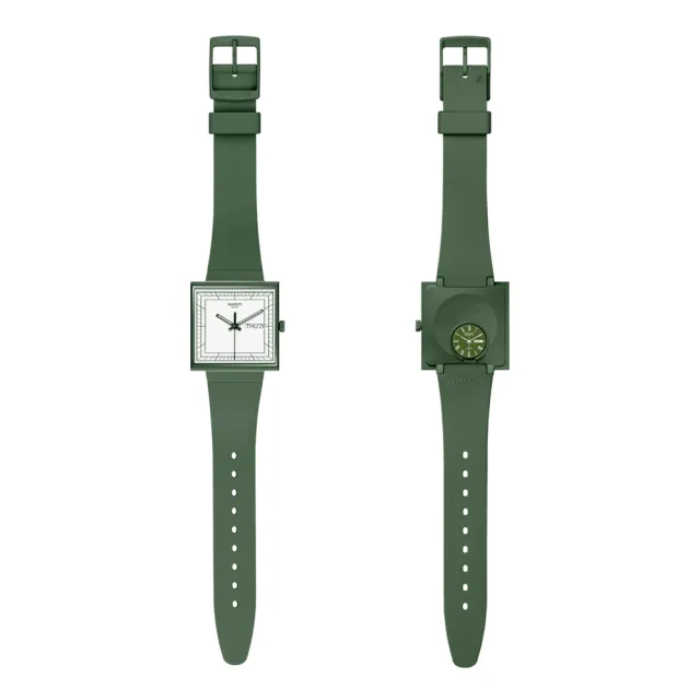 【SWATCH】WHAT IF GREEN? 經典手錶/女錶/瑞士製造 SO34G700(33mm)