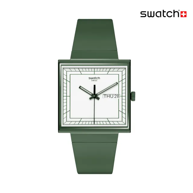 【SWATCH】WHAT IF GREEN? 經典手錶/女錶/瑞士製造 SO34G700(33mm)