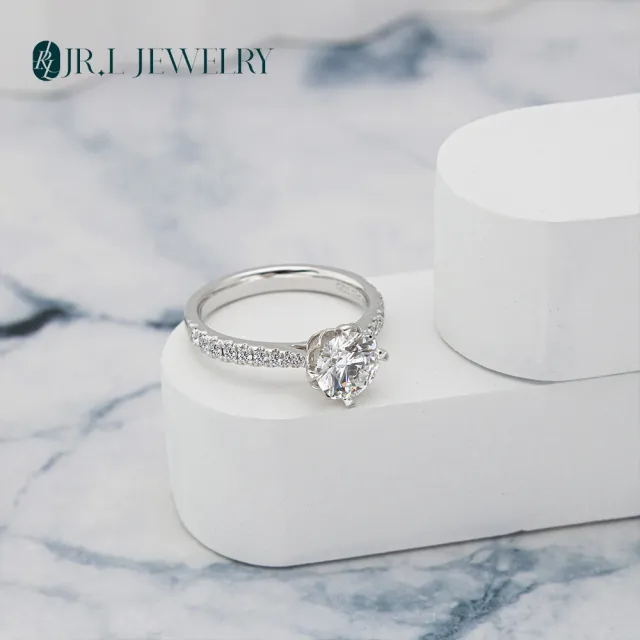【JR.L JEWELRY】IGI 1克拉 最白D色最完美車工ideal cut 綻放花鑽 鑽石戒指(培育鑽石 鉑金)