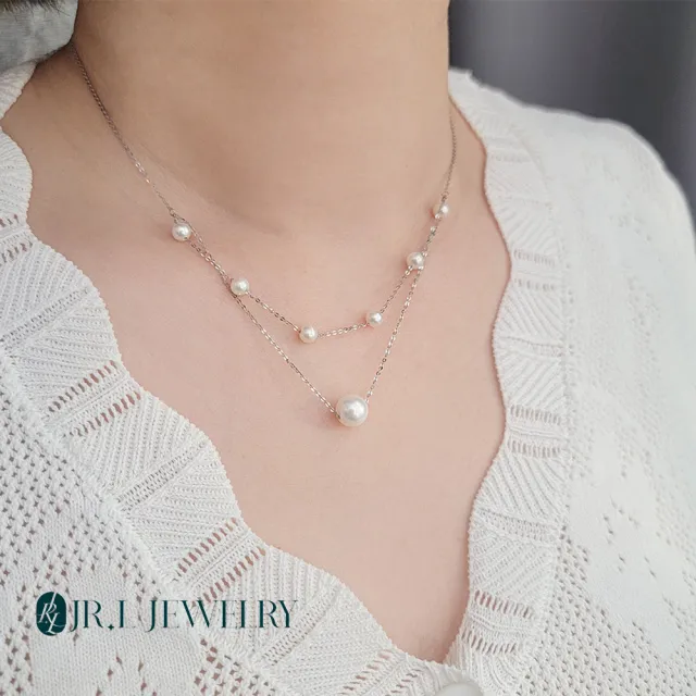【JR.L JEWELRY】天然珍珠 優雅女王 18K金珍珠項鍊(4-7.2MM)