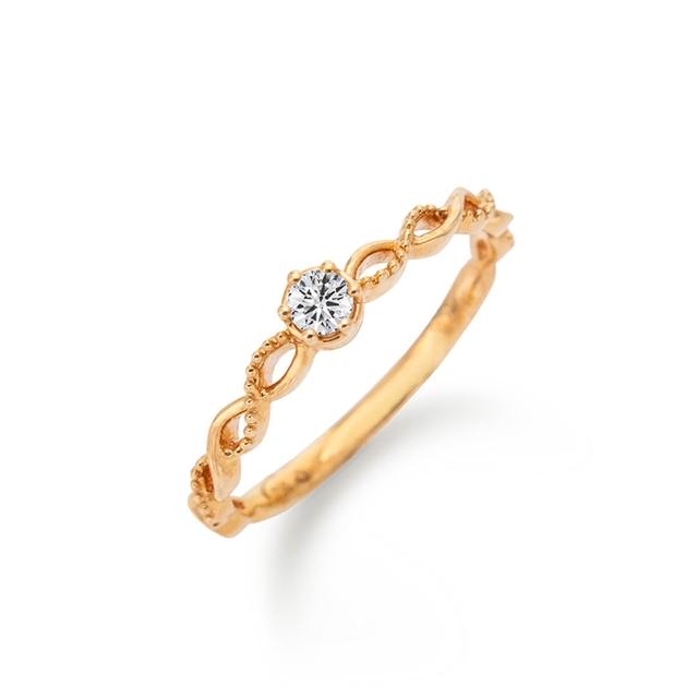 【JR.L JEWELRY】18K玫瑰金 金星 天然鑽石戒指