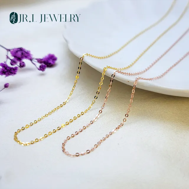 【JR.L JEWELRY】18K金項鍊 跳舞鍊 5G素鍊(18K金項鍊)