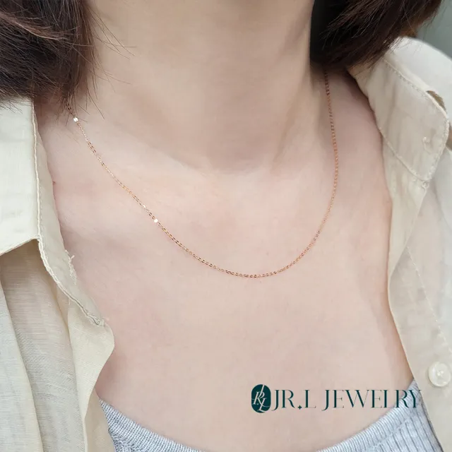 【JR.L JEWELRY】18K金項鍊 跳舞鍊 5G素鍊(18K金項鍊)