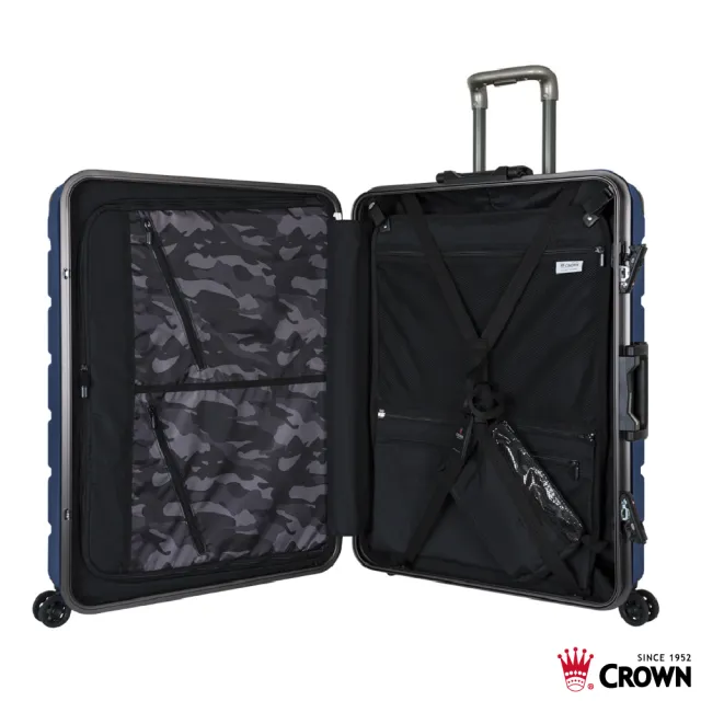 【CROWN 皇冠】日本同步款 獨特箱面手把 30吋 行李箱 悍馬箱(雙輪/TSA海關鎖/超耐摔)