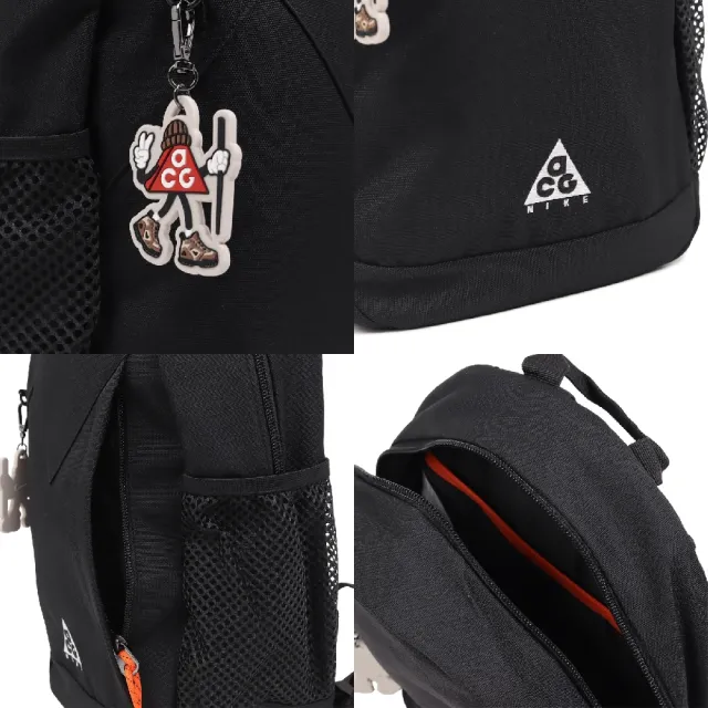 【NIKE 耐吉】後背包 ACG 兒童書包 13吋筆電包 黑 水瓶側袋 NY2633004GS-001