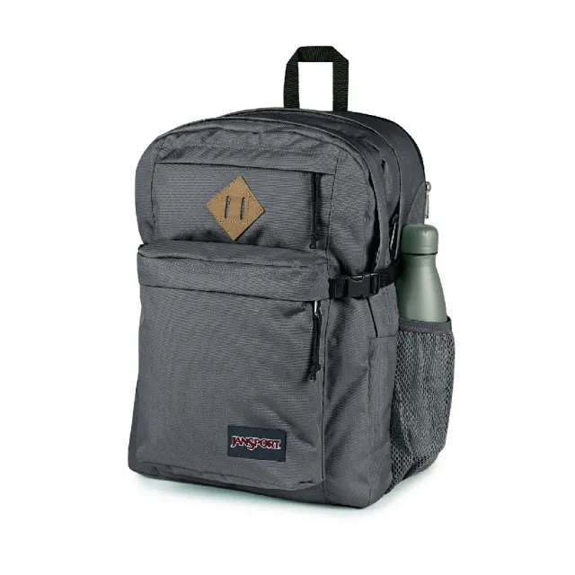 【JANSPORT】雙11 後背包 Main Campus 15吋筆電包 灰 書包 水瓶側袋 JS0A4QULDMX