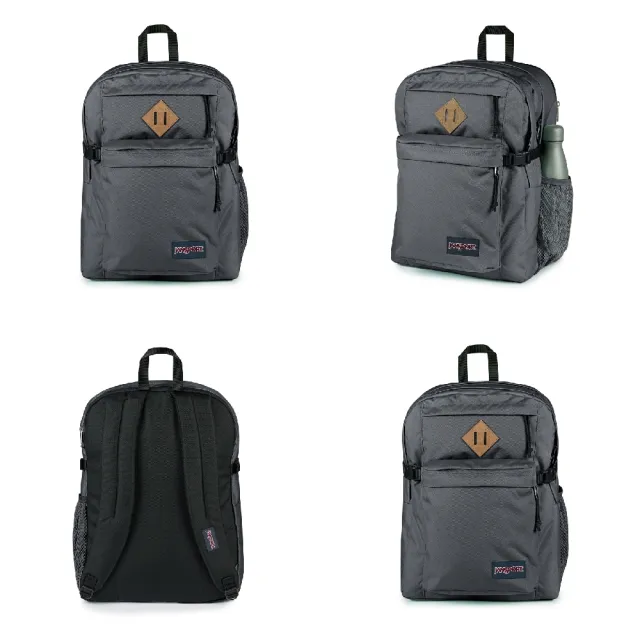 【JANSPORT】雙11 後背包 Main Campus 15吋筆電包 灰 書包 水瓶側袋 JS0A4QULDMX