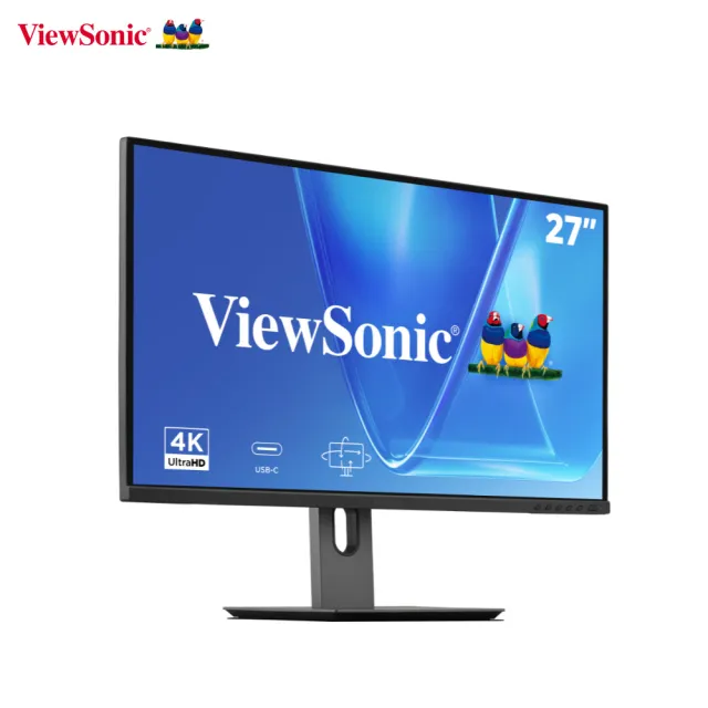 【ViewSonic 優派】VG2719U-4K 27型 IPS 4K人體工學商用螢幕(HDMI/DP/內建喇叭/96W USB-C 供電)