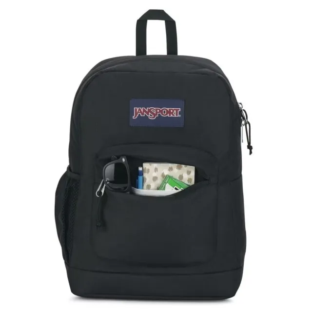 【JANSPORT】雙11 Cross Town Plus 後背包 運動包 雙肩背包 黑(JS0A7ZNZ008)