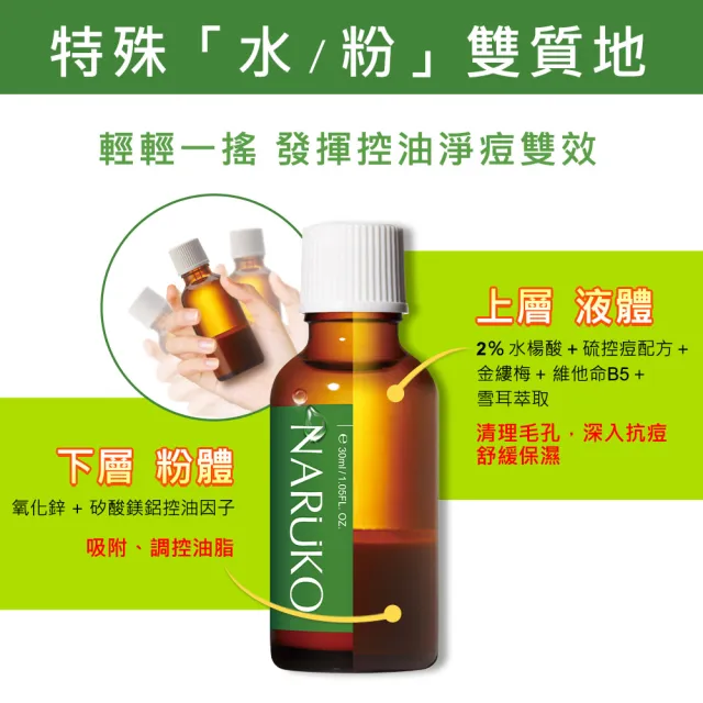 【NARUKO 牛爾】滅痘大對決組 茶樹抗痘粉刺寶（藥）30ml+茶樹神奇痘痘油10ml(除粉刺/卸痘神器)