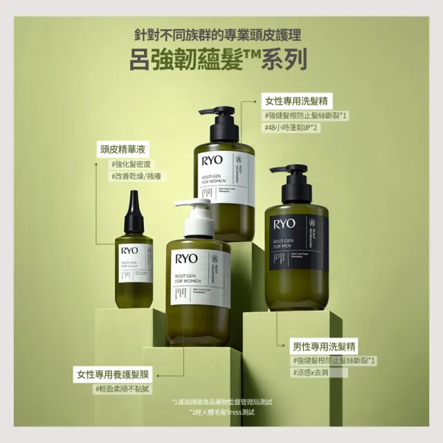 【RYO 呂】官方直營 ROOTGEN強韌蘊髮頭皮精華液80mlx2入 (強健髮根 蓬鬆 無矽靈)
