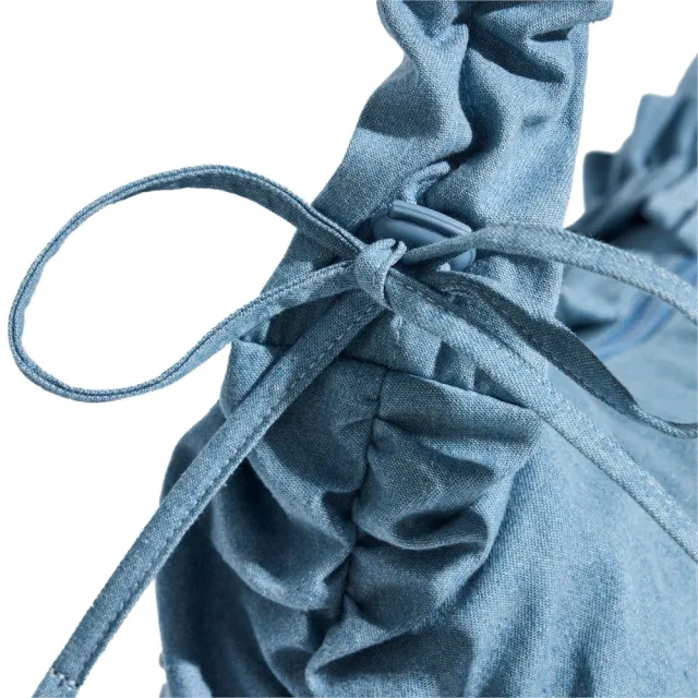【adidas 愛迪達】肩背包 斜背包   DENIM RUFF BAG 女 - KX6975