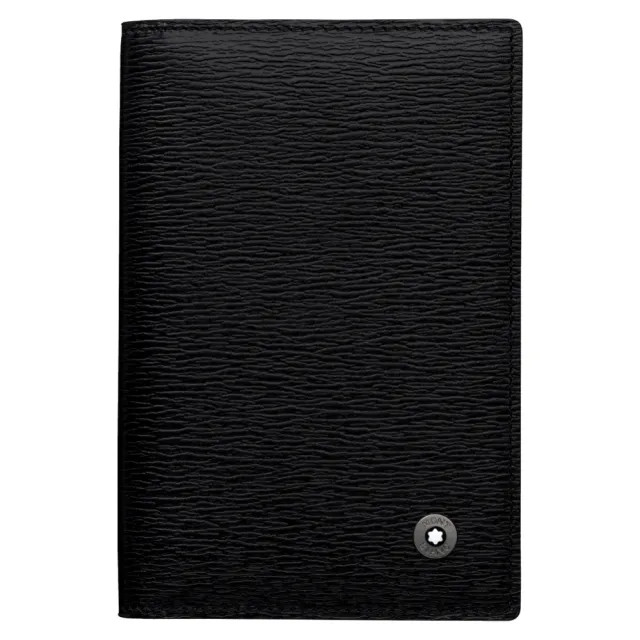 【MONTBLANC 萬寶龍】4810系列 水波紋小牛皮名片夾 38034(黑色 卡夾 名片夾)