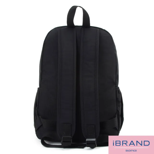 【iBrand】雙11 趣味派對尼龍口袋後背包(百搭黑)