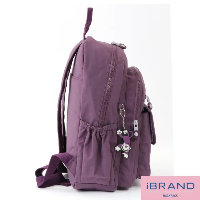 【iBrand】雙11 簡約輕盈尼龍多功能後背包(魅力紫)