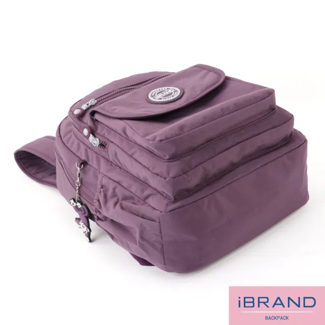 【iBrand】雙11 簡約輕盈尼龍多功能後背包(魅力紫)