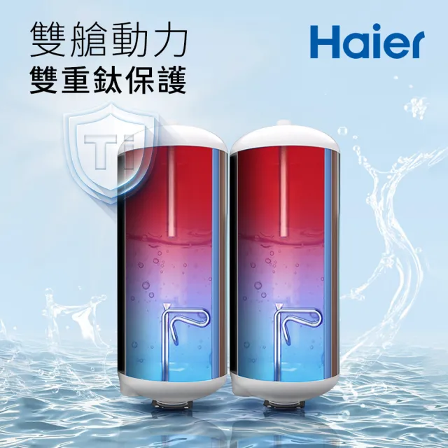 【Haier 海爾】WiFi調溫型 雙鈦雙艙儲熱式電熱水器TF7-20加侖(ES80V-TF7W(TW) 基本安裝)