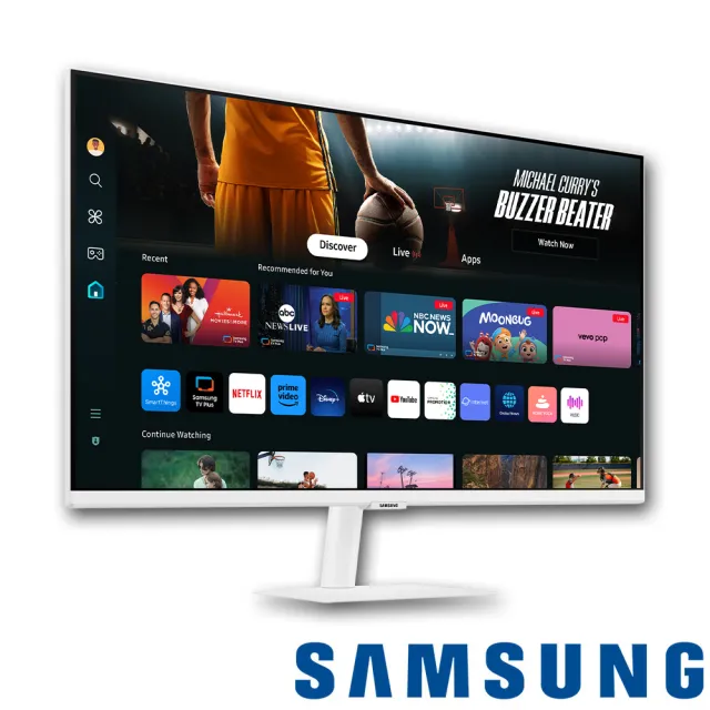 【Samsung 三星】FollowMe移動式4K AI智慧聯網螢幕組★S32FM703UC 32型 M7智慧聯網螢幕(內建喇叭/遙控器)