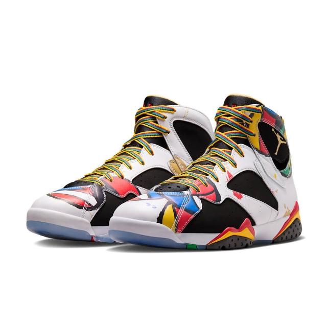 【NIKE 耐吉】Air Jordan 7 Retro Miro 奧運藝術 塗鴉 彩色 包覆 高筒 男鞋 IQ6573-100