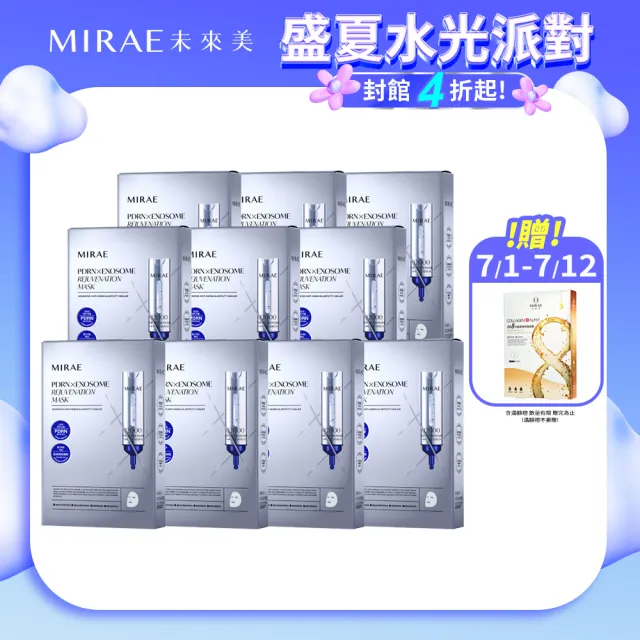 【MIRAE 未來美】專業院線 PDRN+牛奶外泌體新生面膜 10盒組(3片/盒)