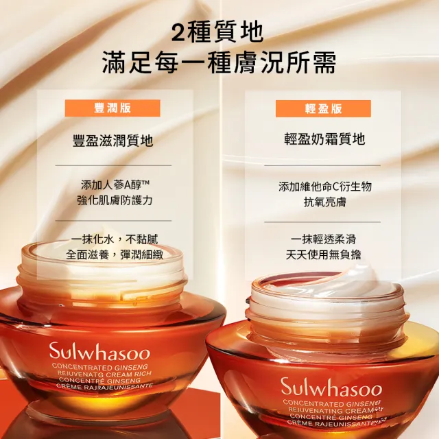 【Sulwhasoo 雪花秀】官方直營 滋陰蔘回彈霜50ml (膠原霜/乳霜/抗老/膠原蛋白)