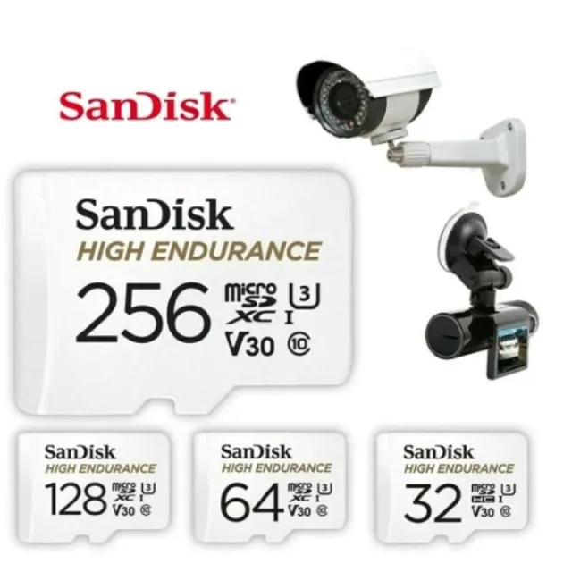 【SanDisk 晟碟】64G 家用/行車安全監控紀錄專用 4k U3 記憶卡 附轉卡(連續紀錄5000 小時 原廠2年保固)