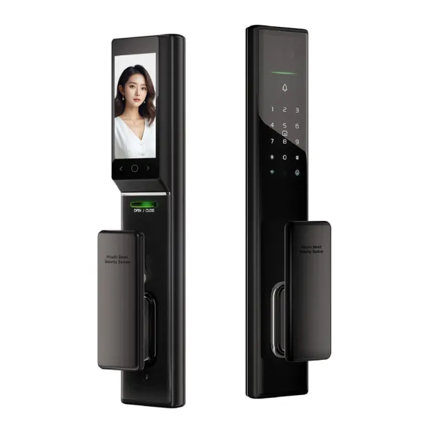 【HITACHI 日立】和系列 人臉全自動電子鎖/門鎖 (含基本安裝/指紋/卡片/密碼/鑰匙/app)HIT-FV70-T