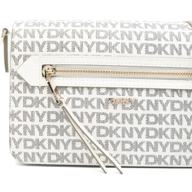 【DKNY】雙11 BRYANT AVE 中號 FLAP C 單肩背包 撞色女包包