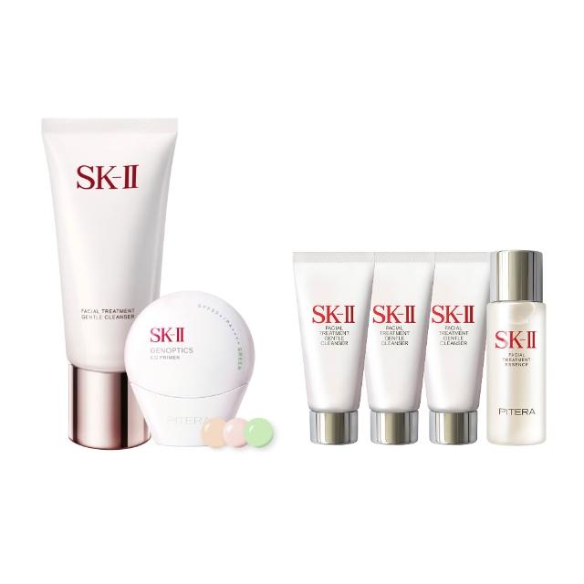 【SK-II】官方直營 CC霜30g+潔面乳120g(五合一/防曬小白球/自然膚或玫瑰粉或校色綠/新客入手)