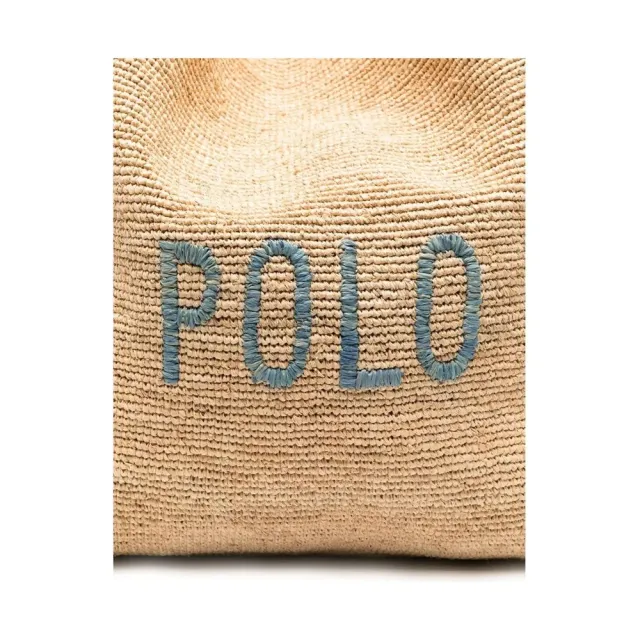 【RALPH LAUREN】雙11 托特包EXTRA large 大號 BAG 米白色女包包