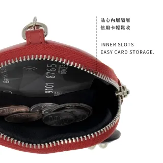 【HAPPYFACE】雙11 怪可愛珍珠零錢包 京都紅(D25264)