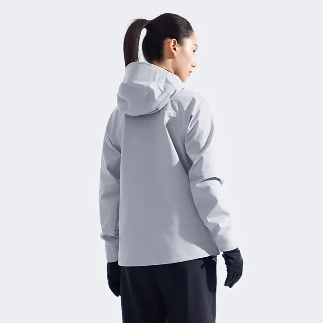 【The North Face 官方旗艦】北面女款紫色FUTURELIGHT防水納米殼衝鋒衣｜8DHZBOB(外套)