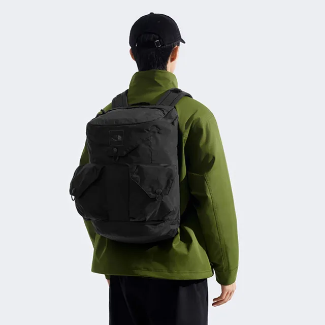【The North Face】北面男女款黑色大容量休閒後背包｜8EERJK3(筆電包/登山包)
