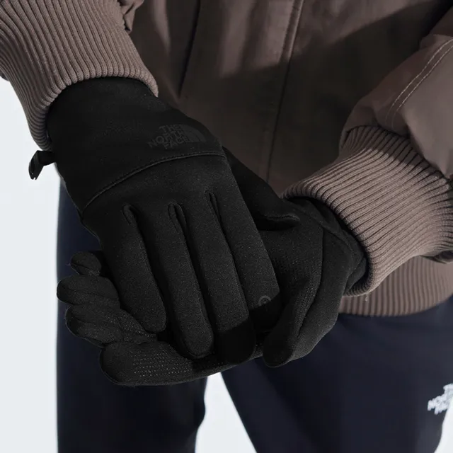 【The North Face】北面男款黑色可觸控手套|4SHAJK3