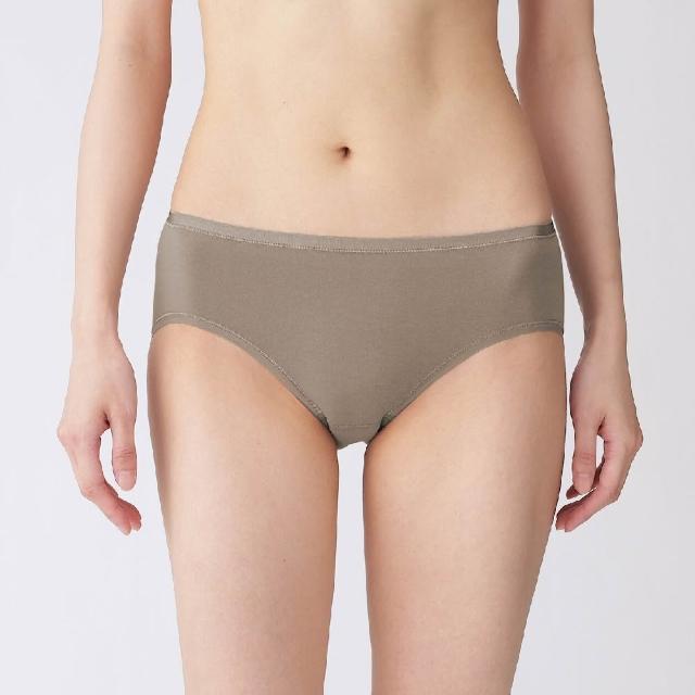 【MUJI 無印良品】女彈性中腰內褲(灰白/深灰/黑色/淺粉/黃橘/淺綠/摩卡棕)