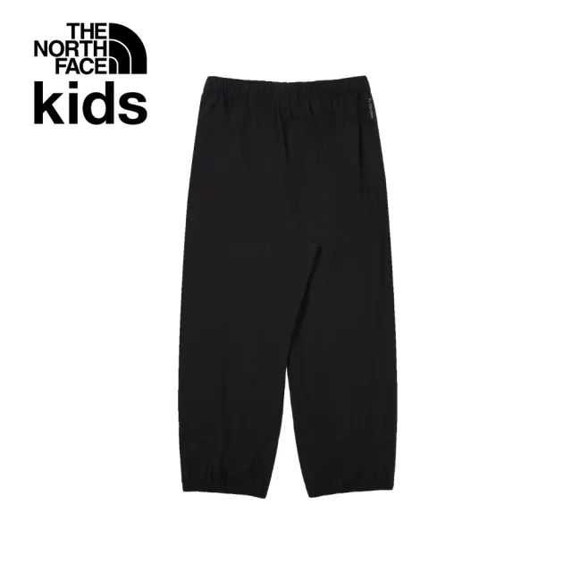 【The North Face】北面兒童黑色UPF防曬戶外徒步長褲|8C0RJK3(抗UV/涼感科技)