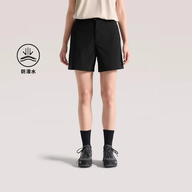 【The North Face】北面女款黑色DWR防潑水短褲｜8DFMJK3