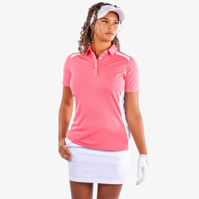 【GALVIN GREEN】女款 Mirelle彈性防曬透氣快乾POLO衫-山茶花