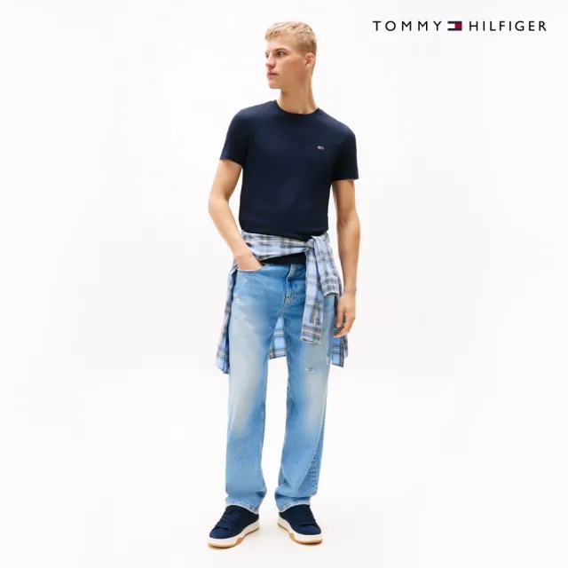 【TOMMY HILFIGER】官方旗艦館兩件入修身平紋針織 T恤_拼色