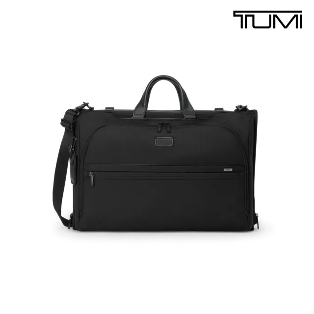 【TUMI】Alpha 彈道尼龍彈道尼龍三折式西裝旅行袋 - 黑