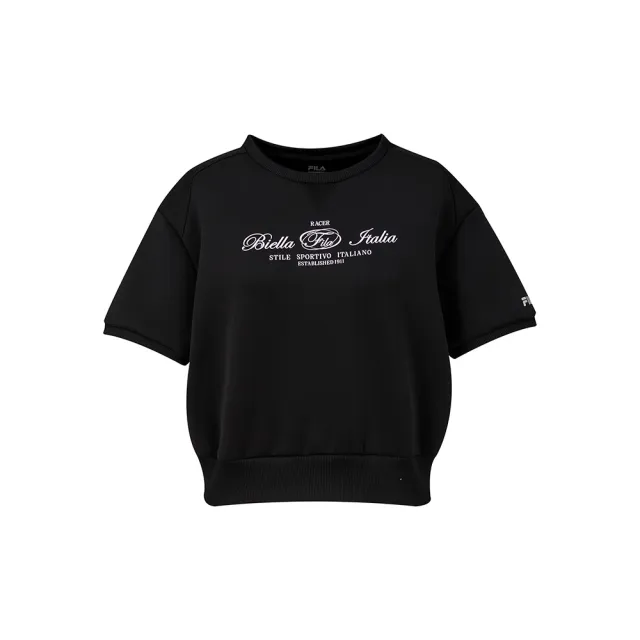【FILA】FILA 女短袖圓領T恤-黑色 5TEA-5319-BK