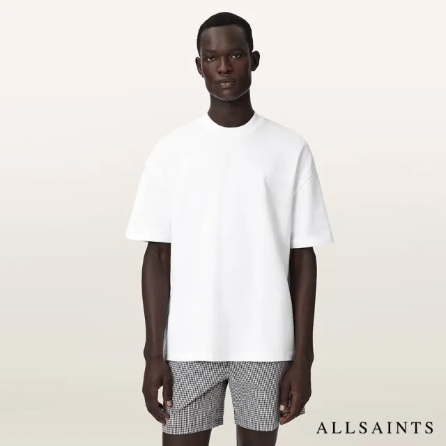 【ALLSAINTS】HAVEN 厚質純棉寬鬆短袖T恤-白 M029JC(寬鬆版型)
