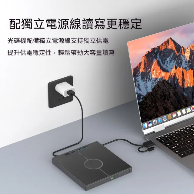 DVD燒錄機 外部光碟機 藍光播放器 輕量化設計 讀取/燒錄 50G LWJ