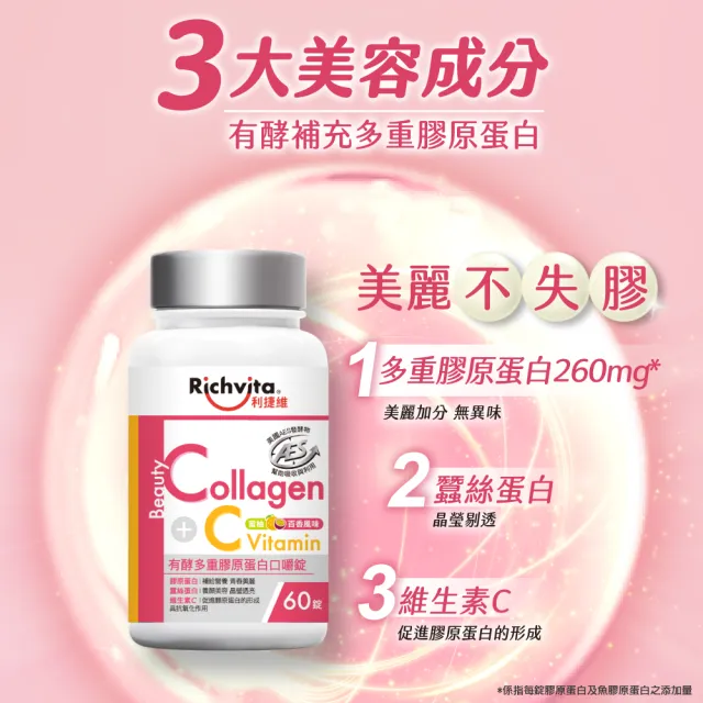 【利捷維】有酵多重膠原蛋白口嚼錠60錠(陳傑憲代言)