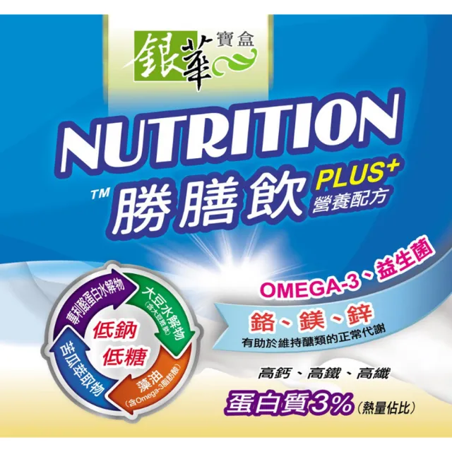 【銀華寶盒】勝膳飲Plus 800G*2罐(丁丁藥局 管理蛋白質與鈉攝取)